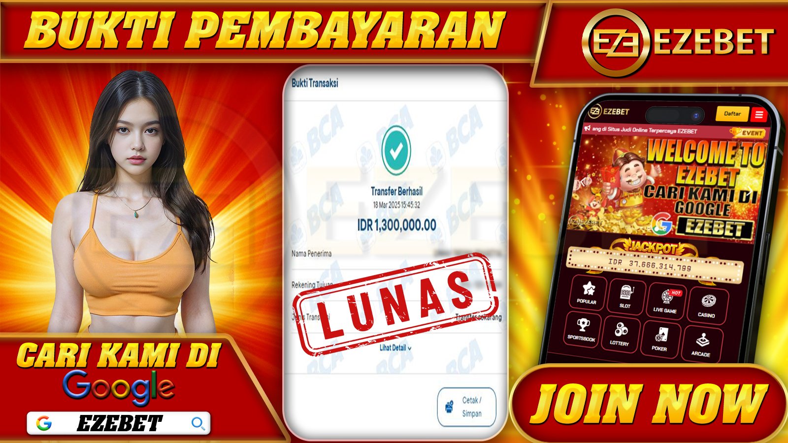 EZEBET KEMENANGAN SLOT GAMES MAHJONG WAYS Rp. 1.300.000,- LUNAS