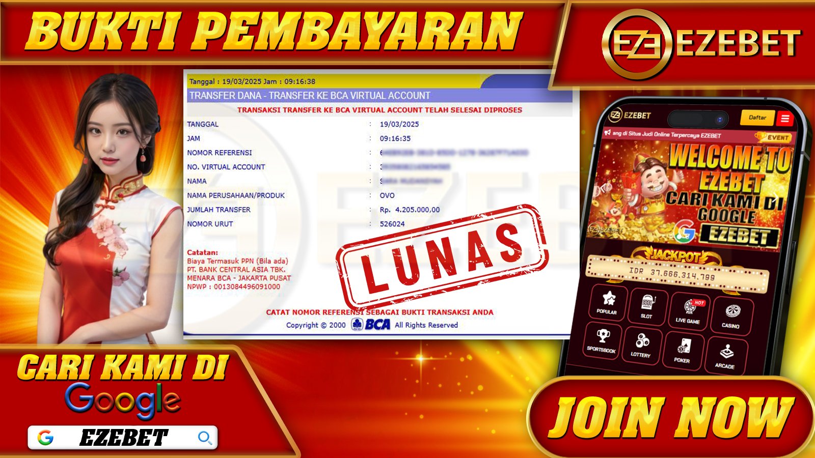 EZEBET KEMENANGAN MEMBER SETIA SLOT GAMES GATES OF OLYMPUS Rp. 4.200.000,- LUNAS