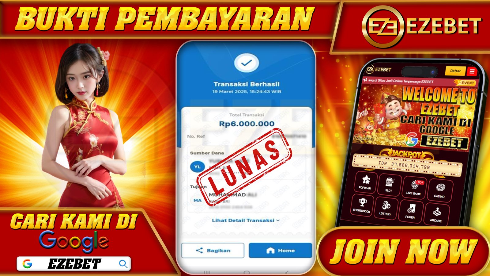 EZEBET KEMENANGAN MEMBER SETIA SLOT GAMES PINATA WINS Rp. 6.000.000,- LUNAS