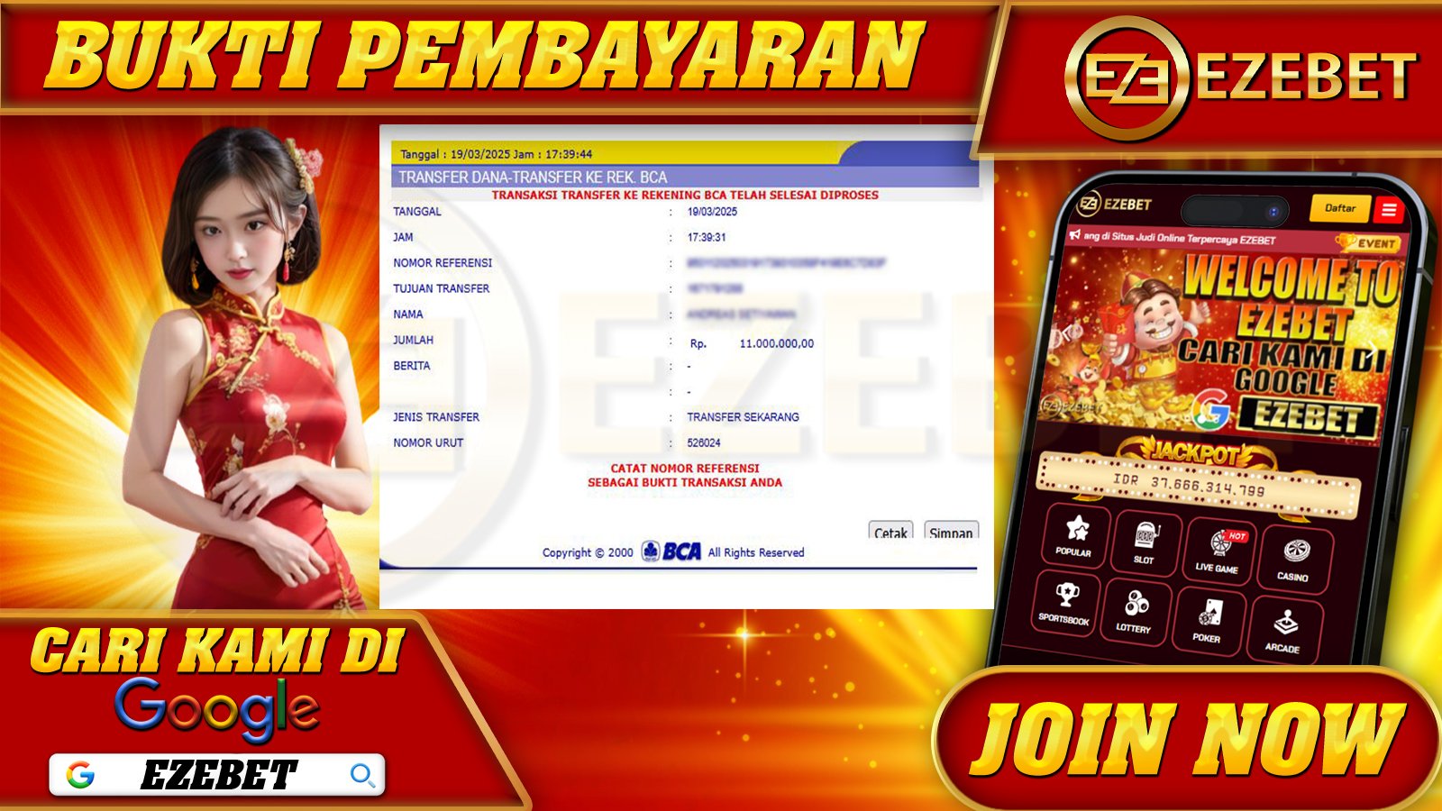 EZEBET KEMENANGAN MEMBER SETIA SLOT GAMES SWEET BONANZA 1000 Rp. 11.000.000,- LUNAS