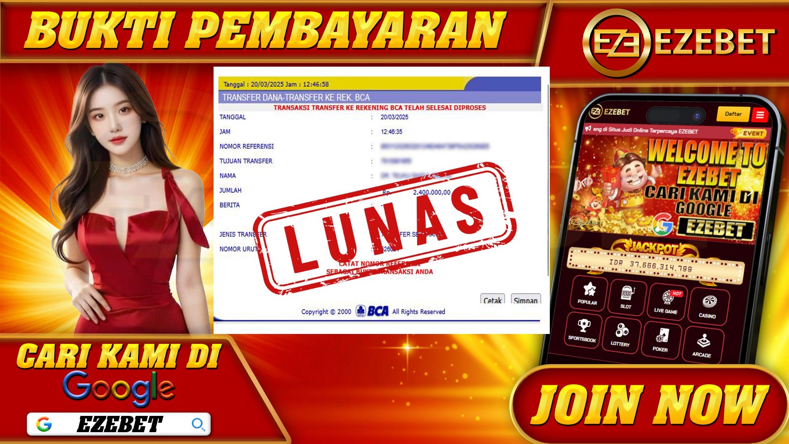EZEBET KEMENANGAN DEPO RECEH JADI NAGA SLOT GAMES GATES OF OLYMPUS 1000 Rp. 2.400.000,- LUNAS