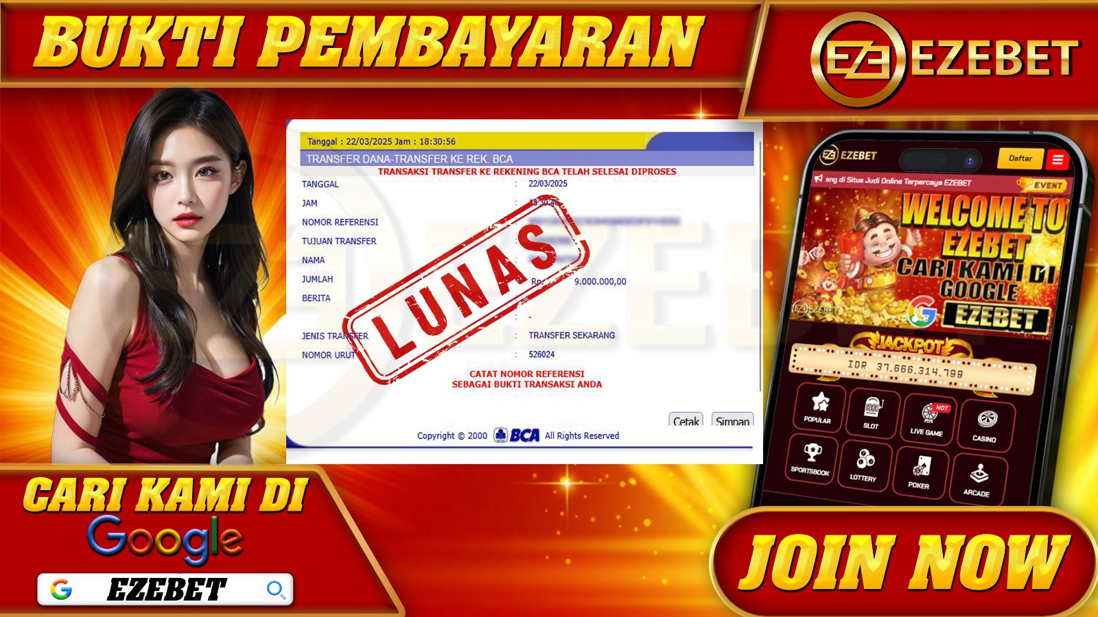 EZEBET KEMENANGAN MEMBER SLOT GAMES GEMSTONES GOLD Rp. 9.000.000,- LUNAS