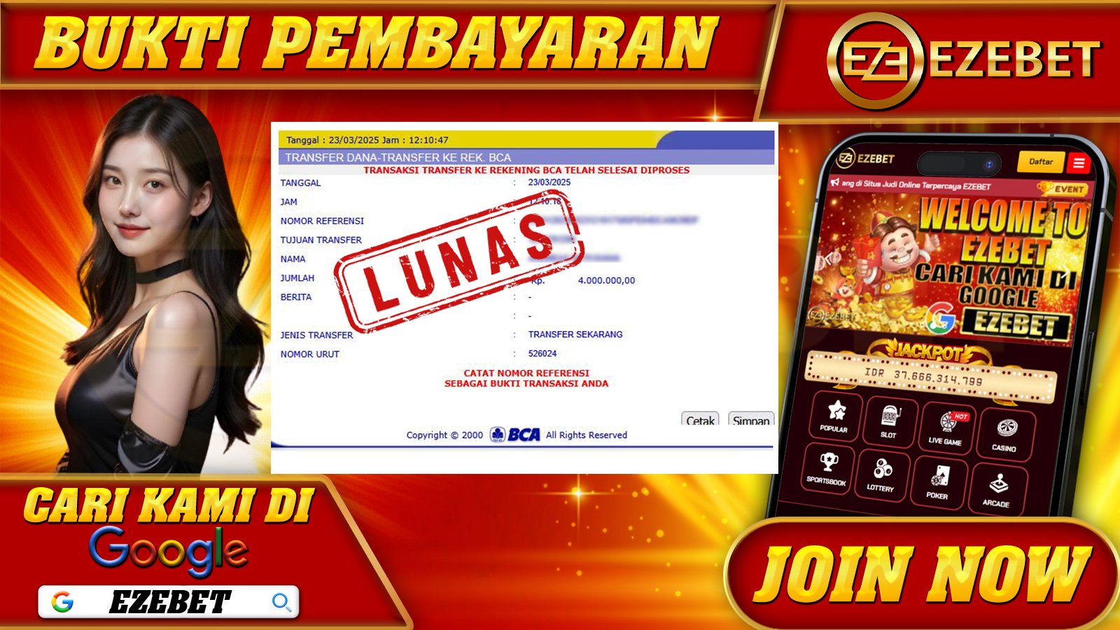 EZEBET KEMENANGAN MEMBER SETIA SLOT GAMES SWEET BONANZA 1000 Rp. 4.000.000,- LUNAS