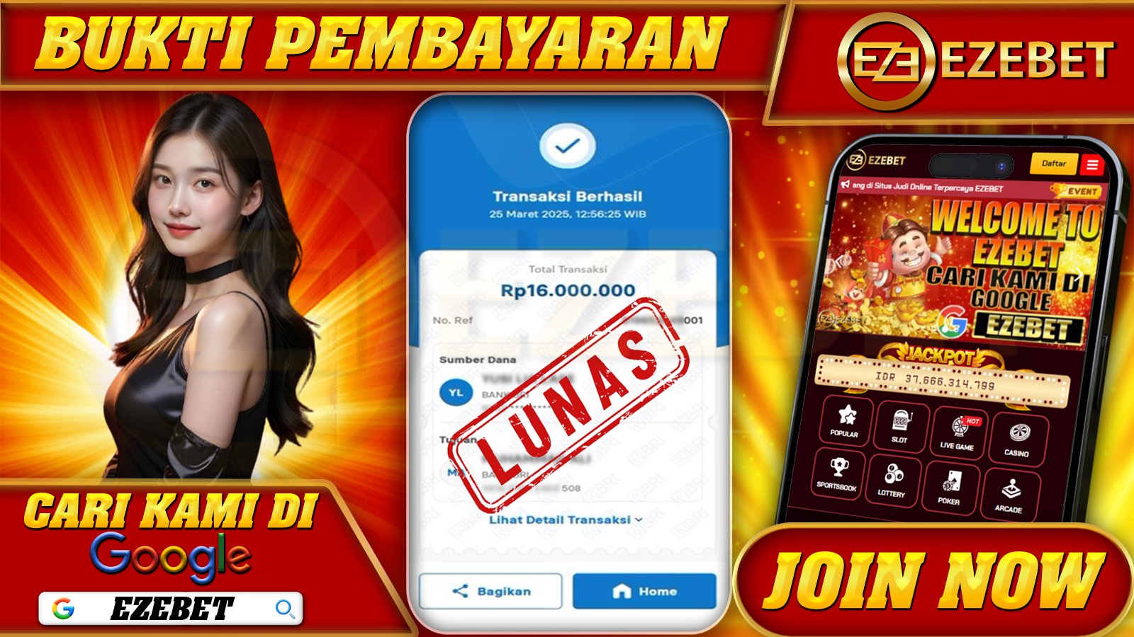 EZEBET KEMENANGAN MEMBER SETIA SLOT GAMES SUGAR RUSH 1000 Rp. 16.000.000,- LUNAS