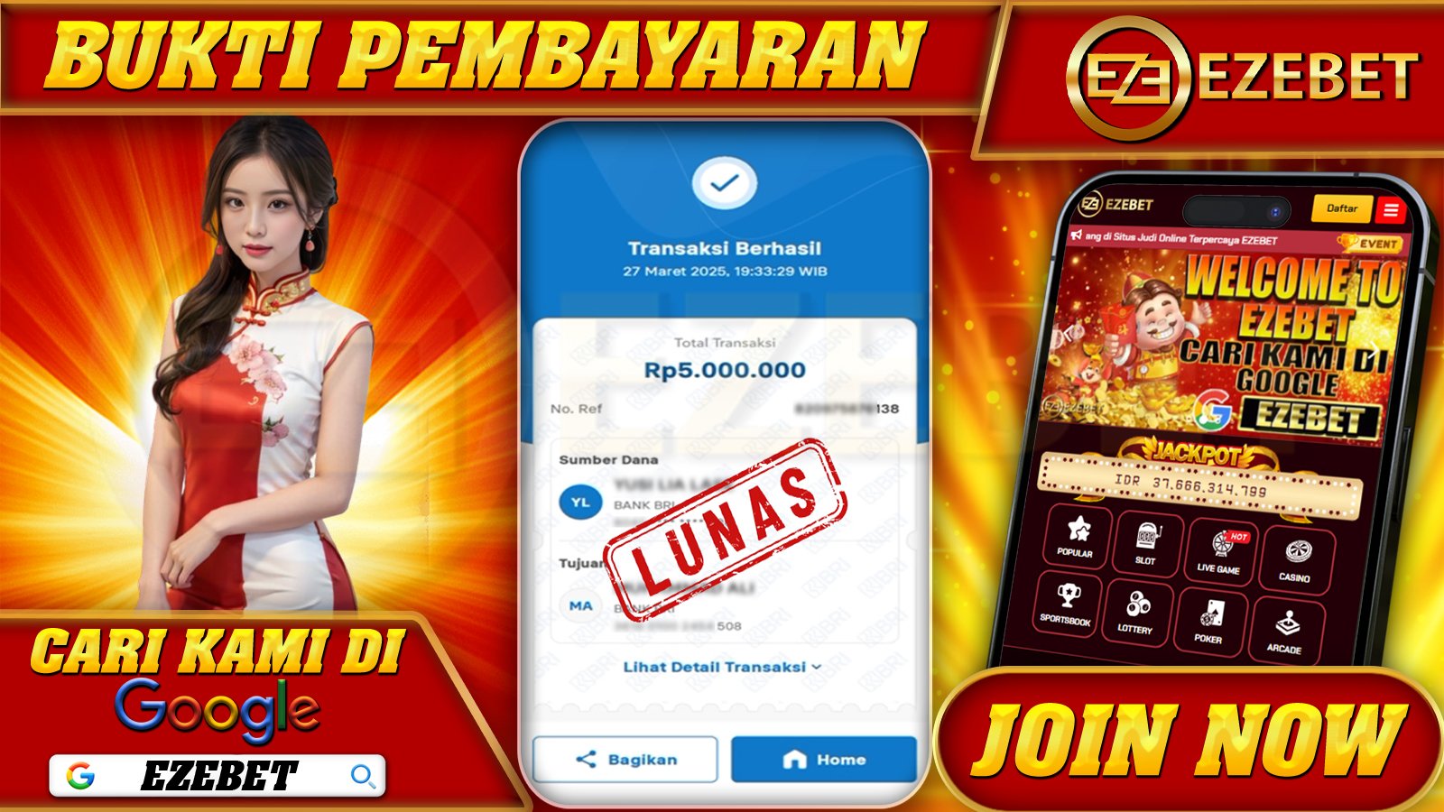 EZEBET KEMENANGAN MEMBER SLOT GAMES FORTUNE RABBIT  Rp. 5.000.000,- LUNAS