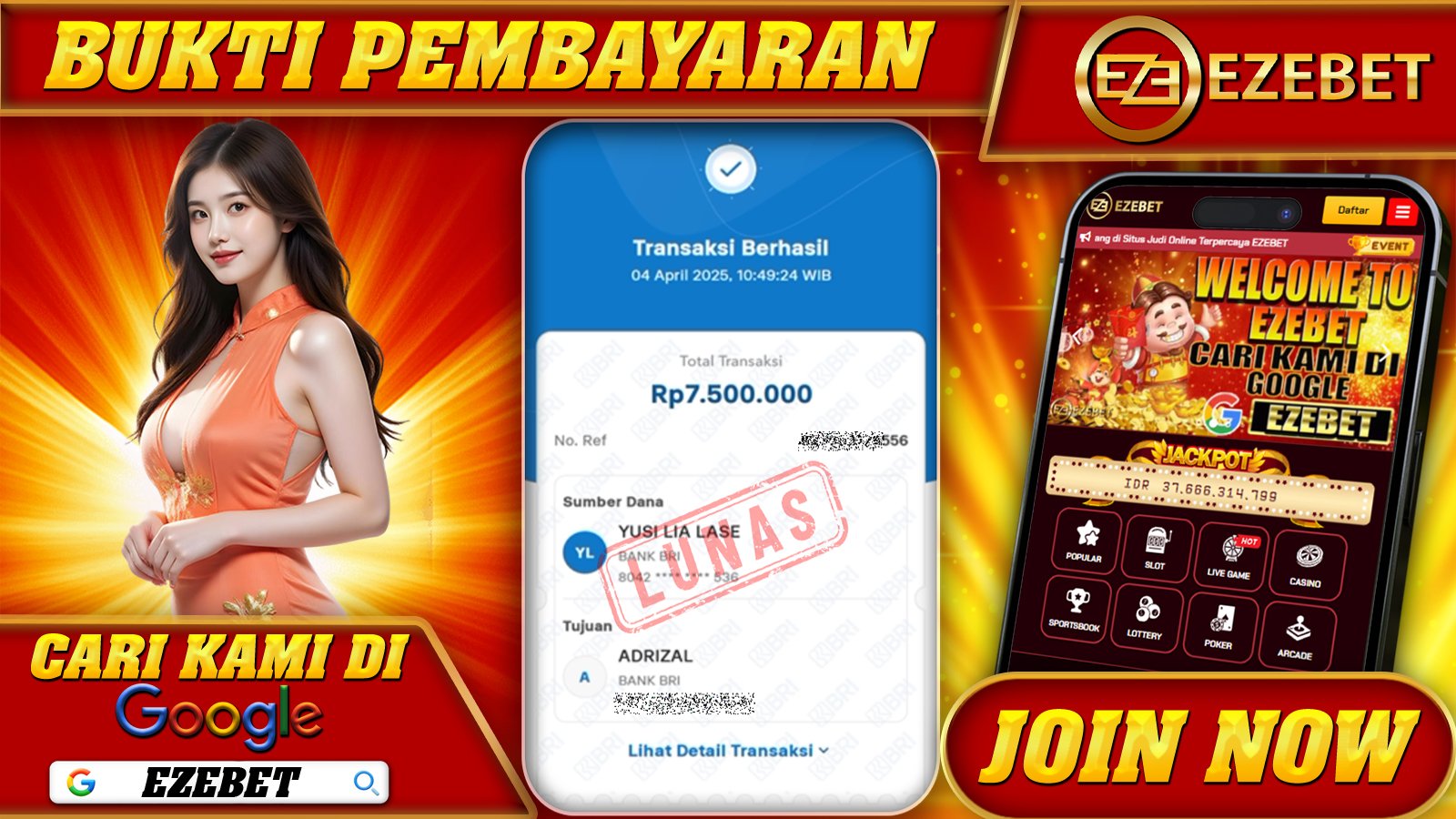 EZEBET KEMENANGAN MEMBER SLOT GAMES MAHJONG WAYS Rp. 7.500.000,- LUNAS