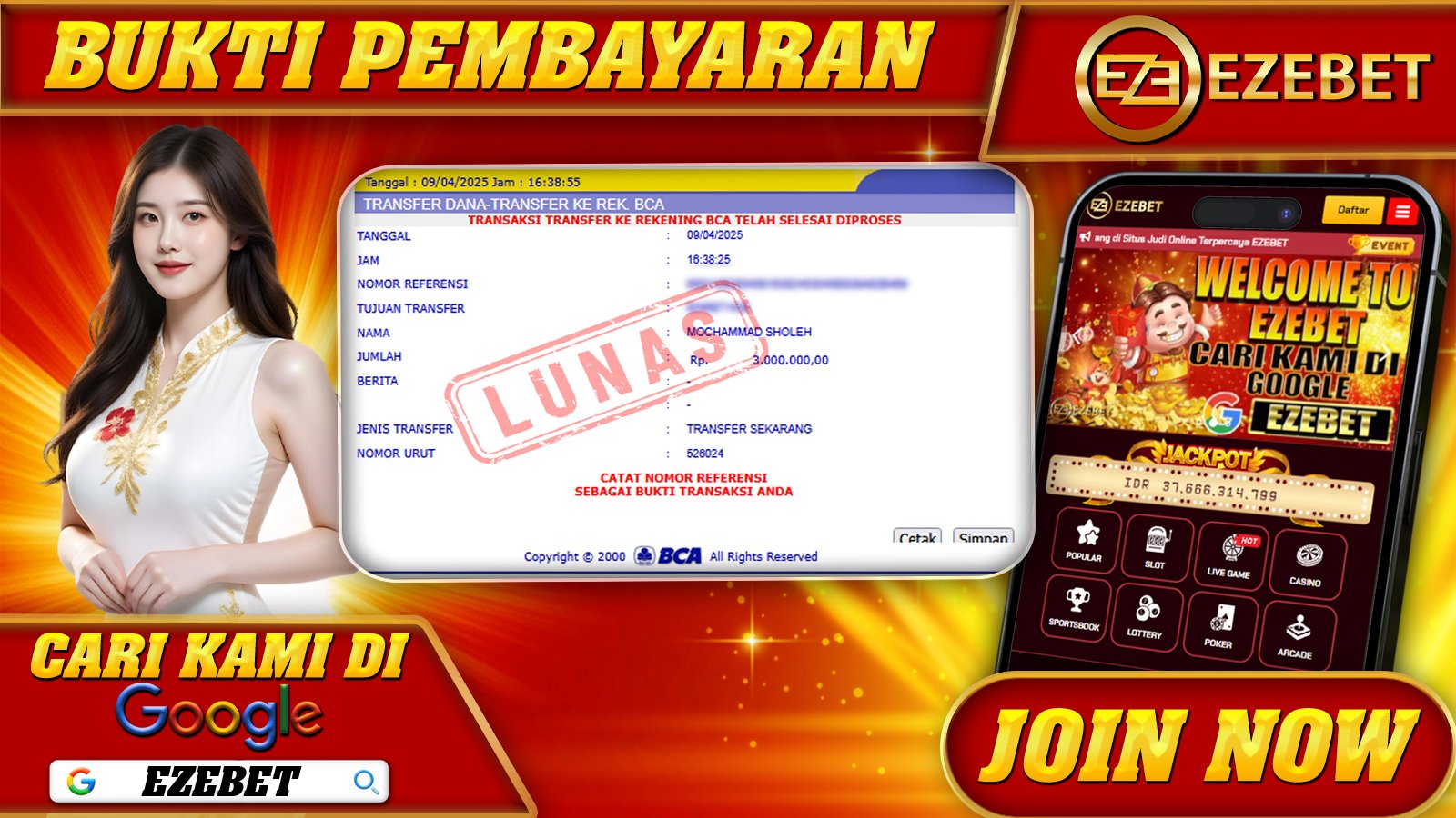 EZEBET KEMENANGAN MEMBER SLOT GAMES STARLIGHT PRINCESS Rp. 3.000.000,- LUNAS