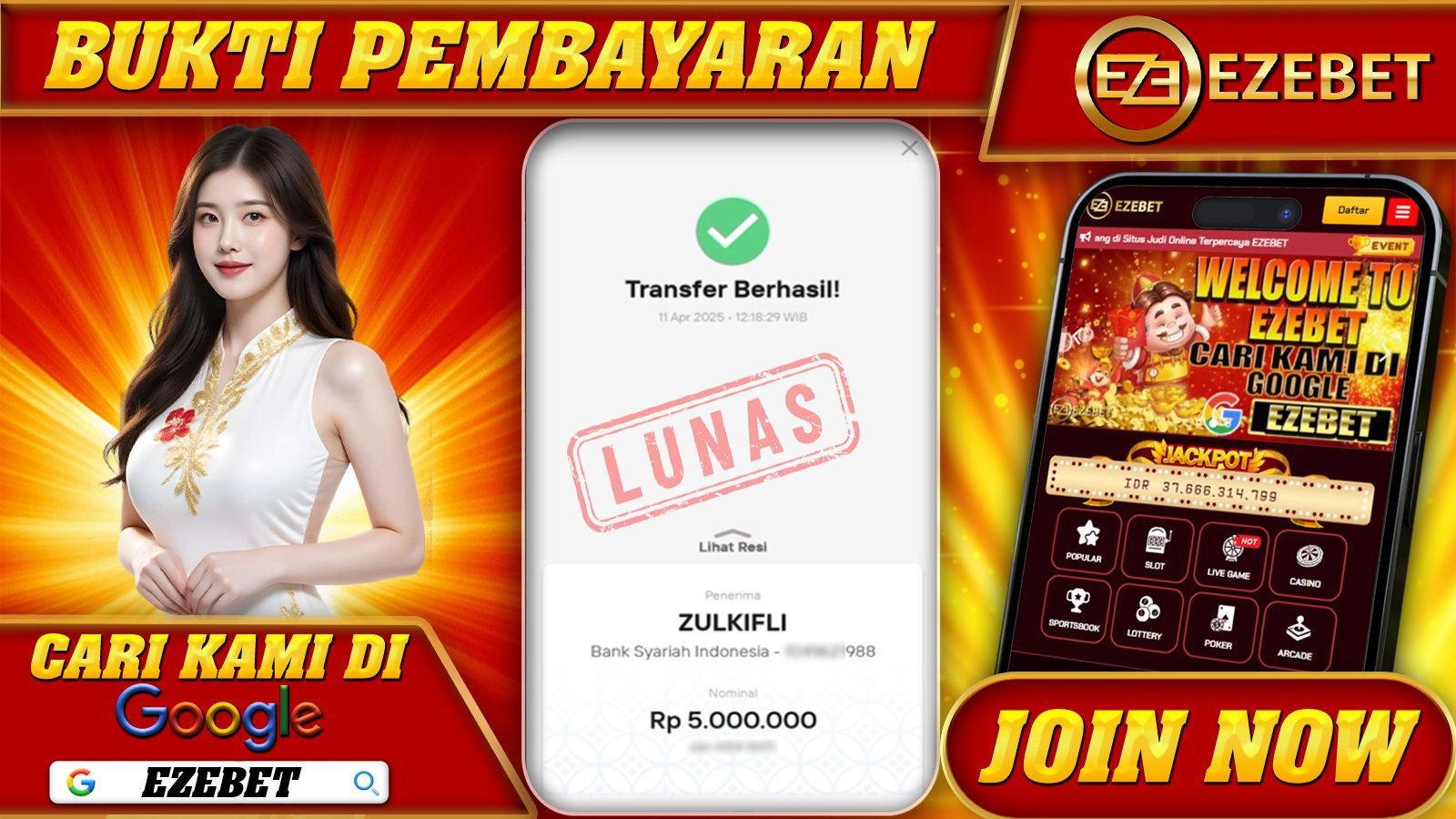 EZEBET KEMENANGAN MEMBER SLOT GAMES MAHJONG WAYS Rp. 5.000.000,- LUNAS
