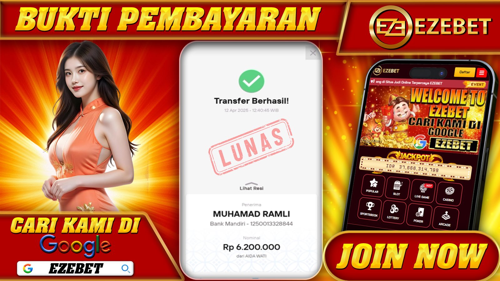 EZEBET KEMENANGAN MEMBER SLOT GAMES GATES OF OLYMPUS 1000 Rp. 6.200.000,- LUNAS