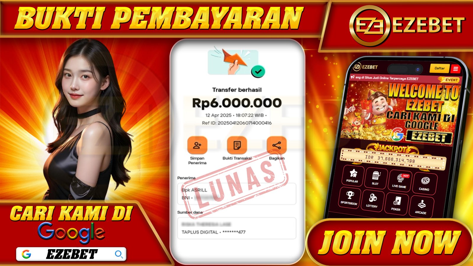 EZEBET KEMENANGAN MEMBER SLOT GAMES SWEET BONANZA Rp. 6.000.000,- LUNAS