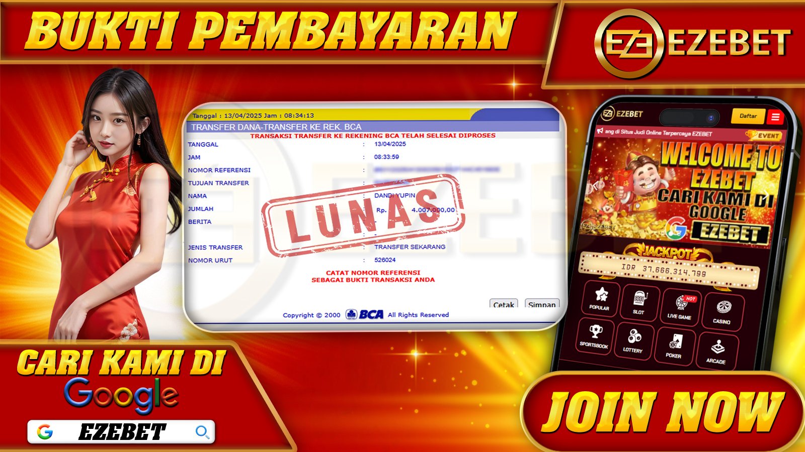 EZEBET KEMENANGAN MEMBER SLOT GAMES GATES OF OLYMPUS 1000 Rp. 4.007.000,- LUNAS