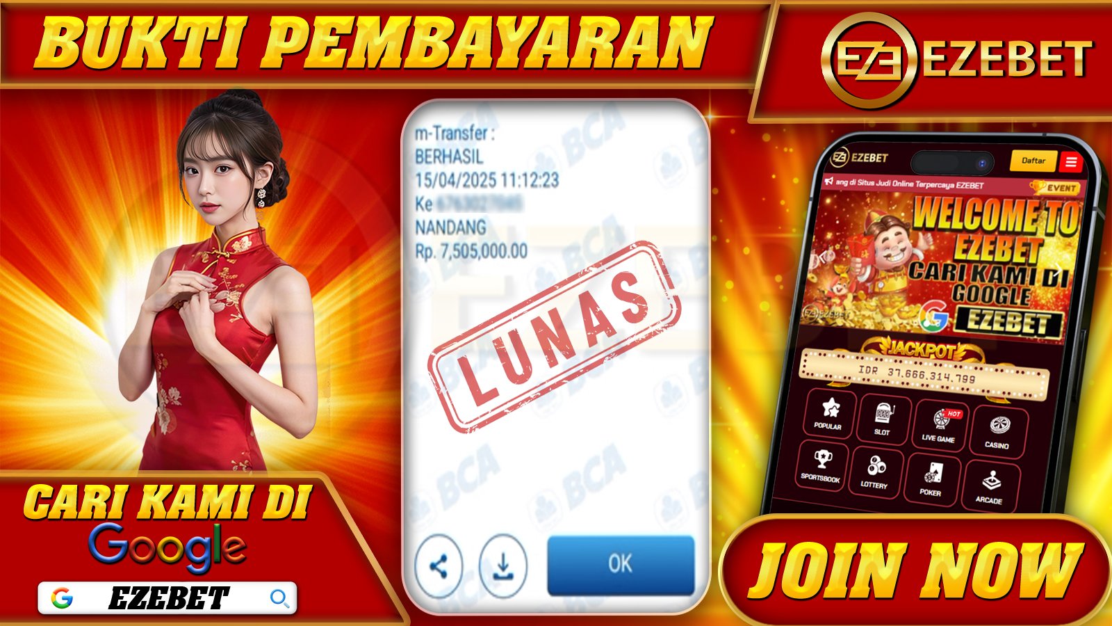 EZEBET KEMENANGAN MEMBER SLOT GAME GATES OF OLYMPUS 1000 Rp. 7.505.000,- LUNAS
