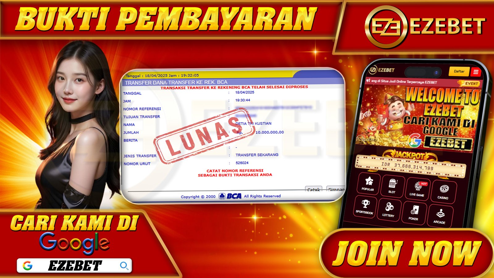 EZEBET KEMENANGAN MEMBER SLOT GAME GATES OF OLYMPUS Rp. 10.000.000,- LUNAS
