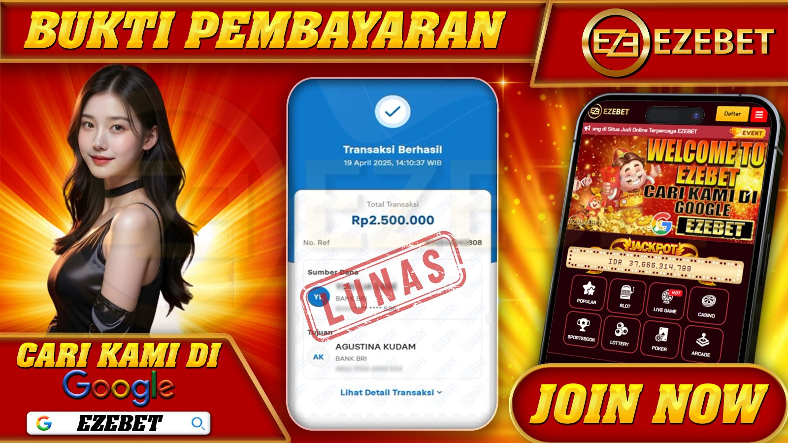EZEBET KEMENANGAN MEMBER SLOT GAME WAYS OF THE QILIN Rp. 2.500.000,- LUNAS