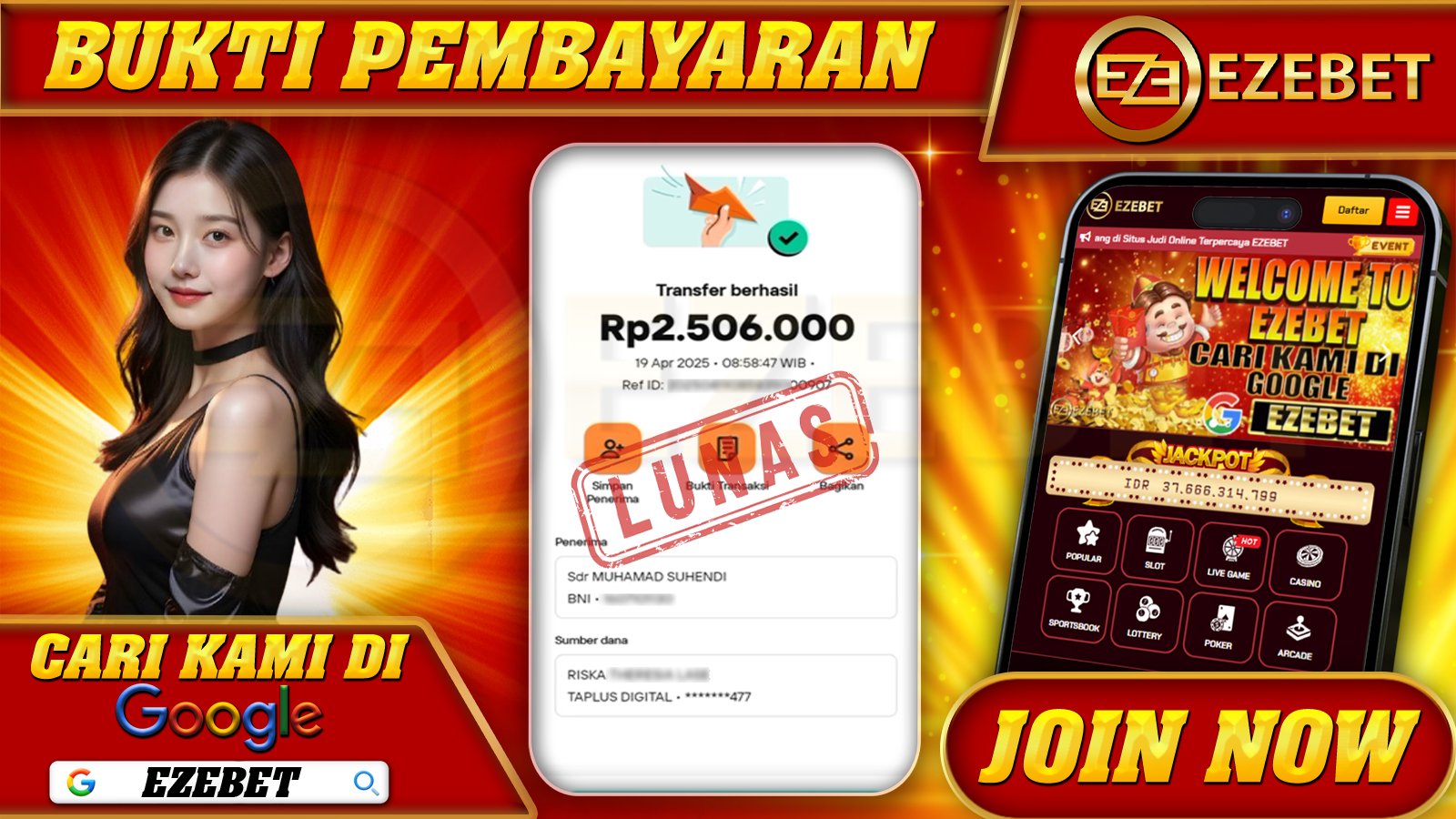 EZEBET KEMENANGAN MEMBER SLOT GAME MAHJONG WAYS 2 Rp. 2.506.000,- LUNAS