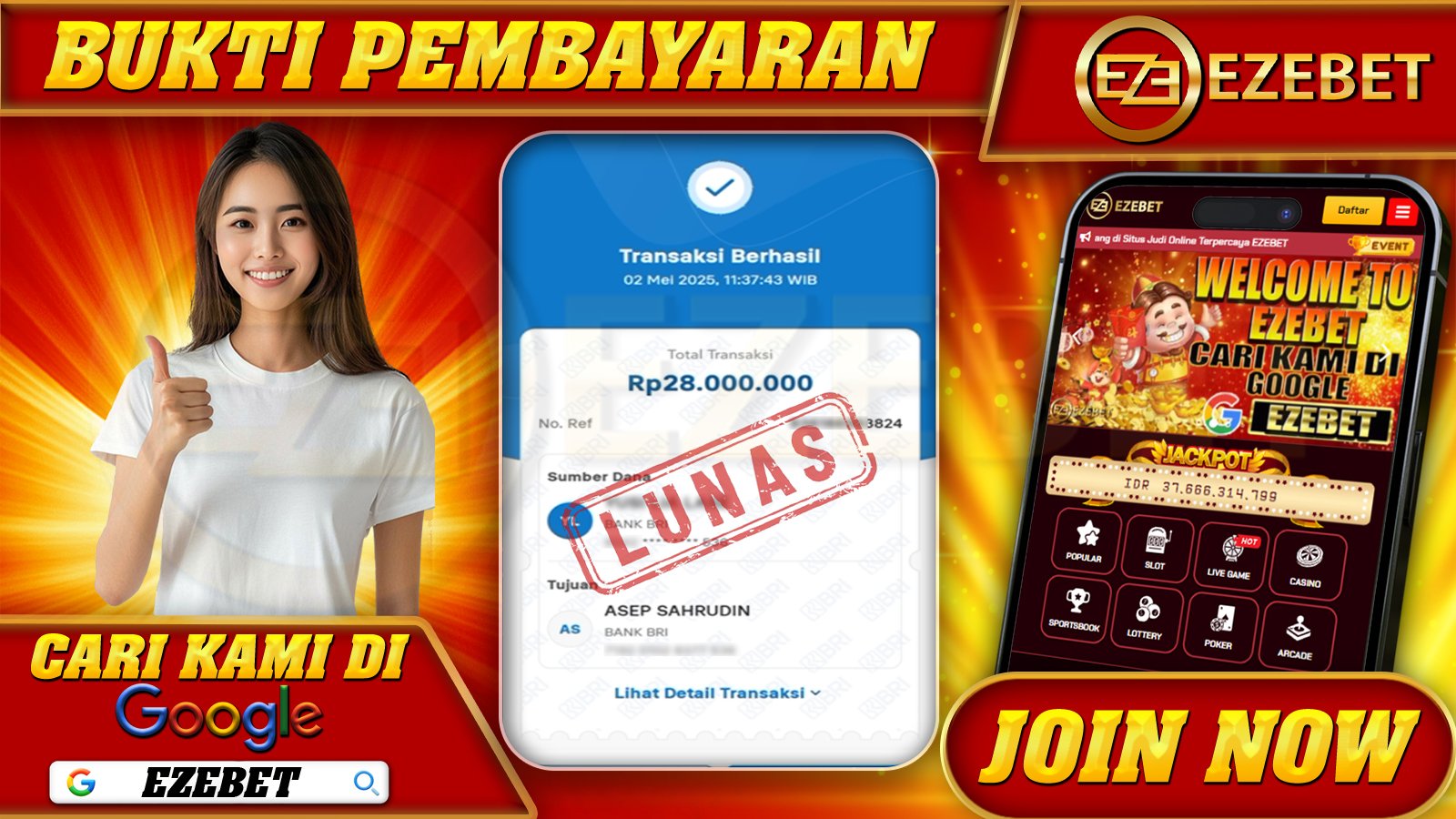 EZEBET KEMENANGAN MEMBER SLOT GAMES GATES OF OLYMPUS 1000 Rp. 28.000.000,- LUNAS