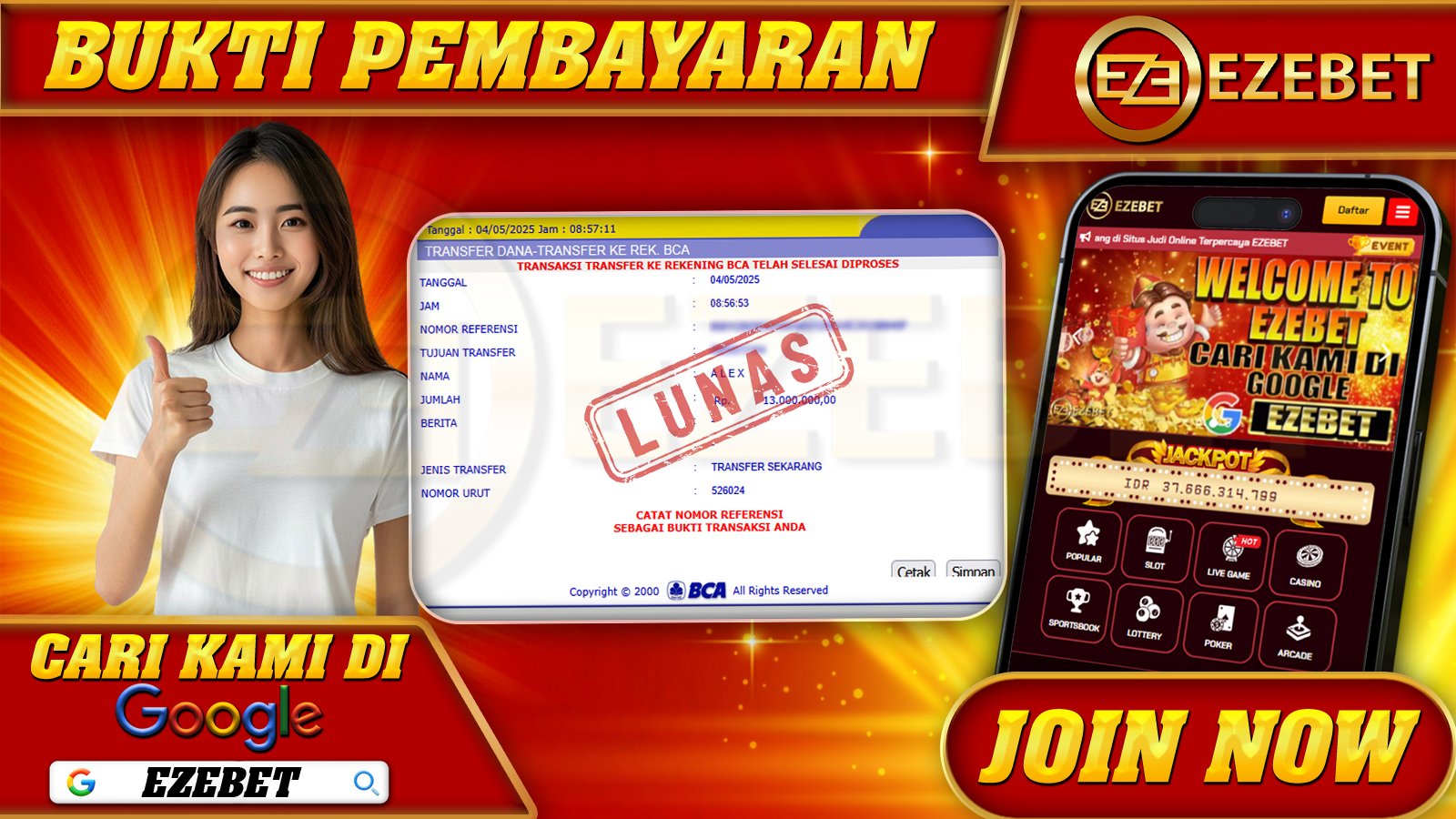 EZEBET KEMENANGAN MEMBER SLOT GAMES WILD APE Rp. 13.000.000,- LUNAS
