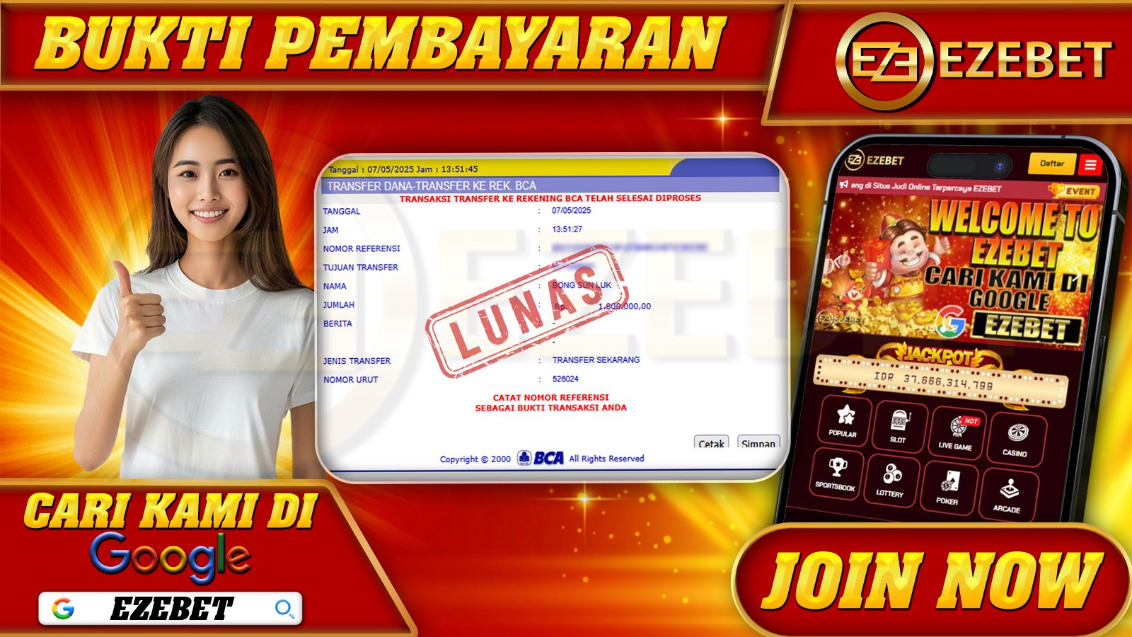 EZEBET KEMENANGAN MEMBER SLOT GAMES GOLDEN DRAGON Rp. 1.800.000,- LUNAS