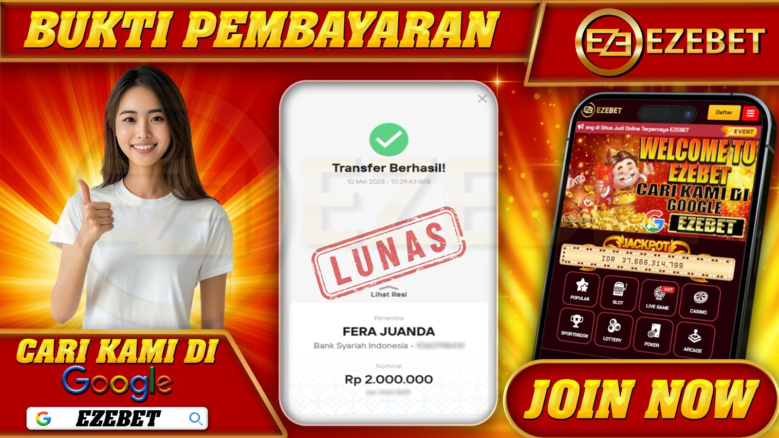 EZEBET KEMENANGAN MEMBER SLOT GAMES MAHJONG WAYS Rp. 2.000.000,- LUNAS