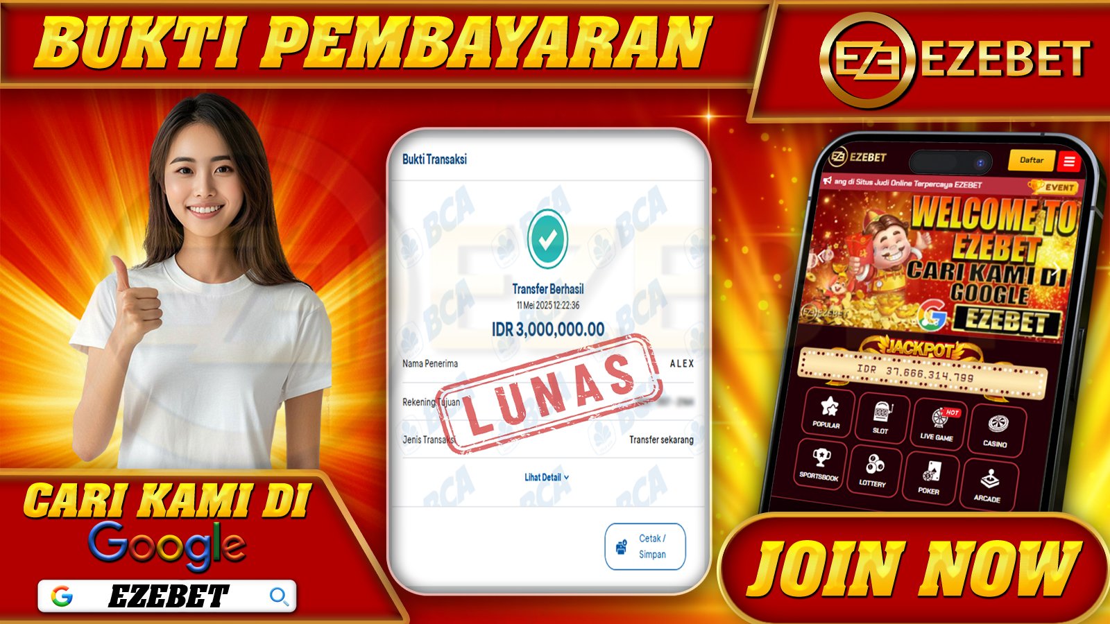 EZEBET KEMENANGAN MEMBER SLOT GAMES SWEET BONANZA 1000 Rp. 3.000.000,- LUNAS