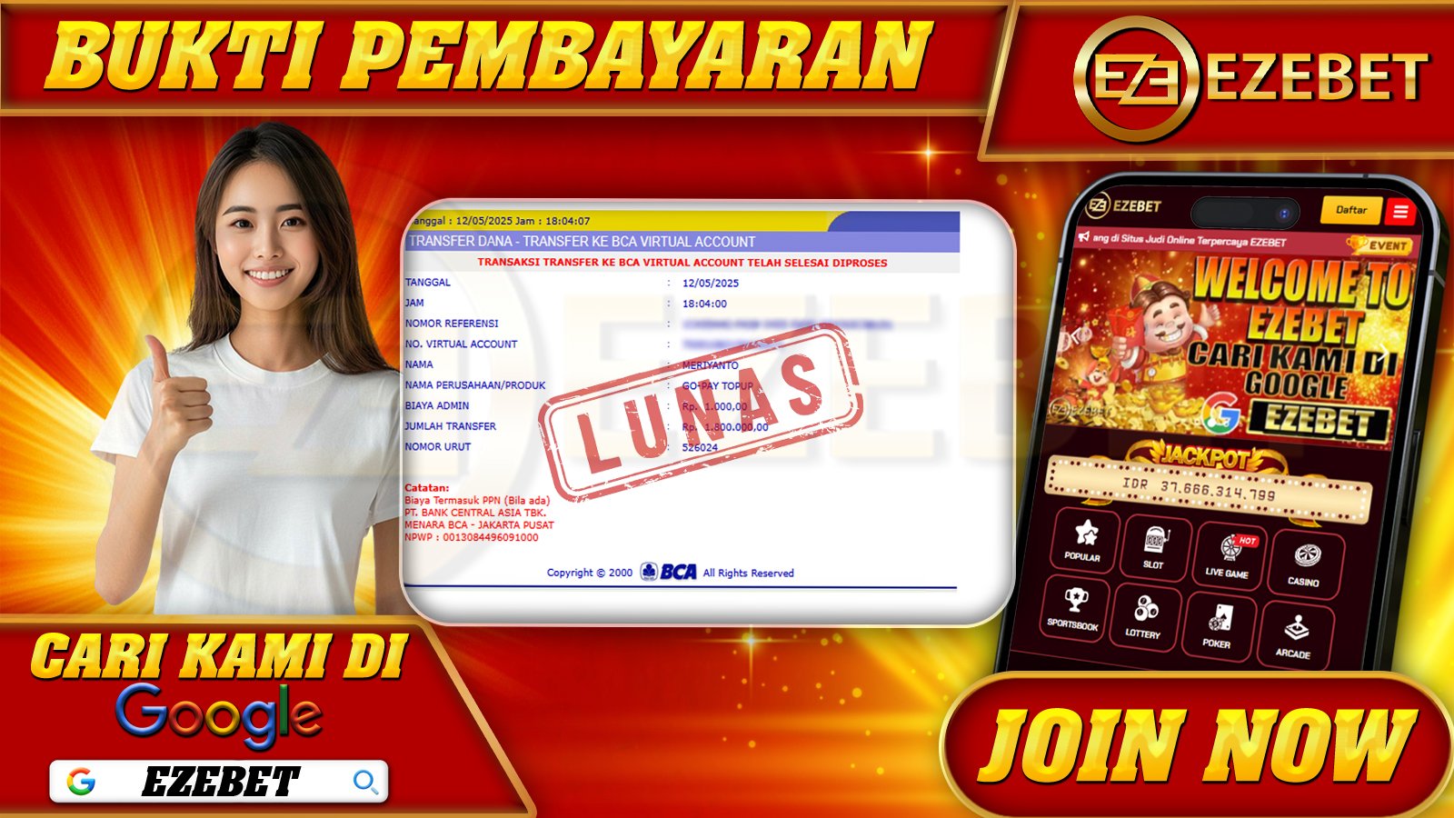 EZEBET KEMENANGAN MEMBER SLOT GAMES WILD BOUNTY SHOWDOWN Rp. 1.800.000,- LUNAS