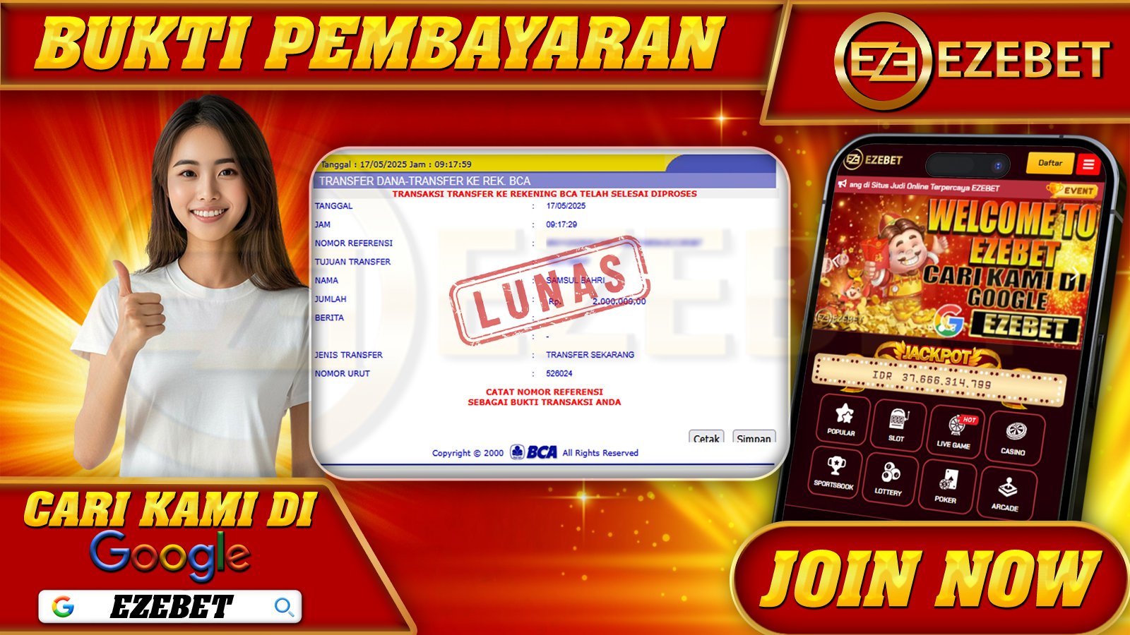 EZEBET KEMENANGAN MEMBER SLOT GAMES SWEET BONANZA 1000 Rp. 2.000.000,- LUNAS