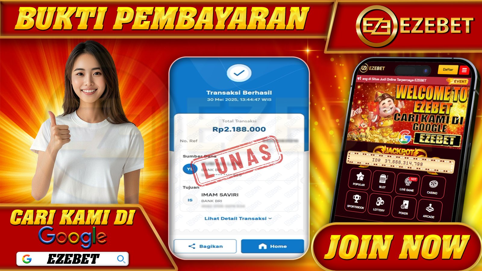 EZEBET KEMENANGAN MEMBER SLOT GAMES EAST COAST VS WEST COAST Rp. 2.188.000,- LUNAS