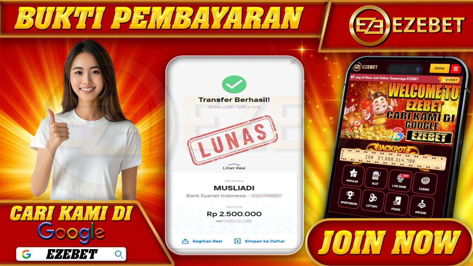 EZEBET KEMENANGAN MEMBER SLOT GAMES MAHJONG WAYS Rp. 2.500.000,- LUNAS