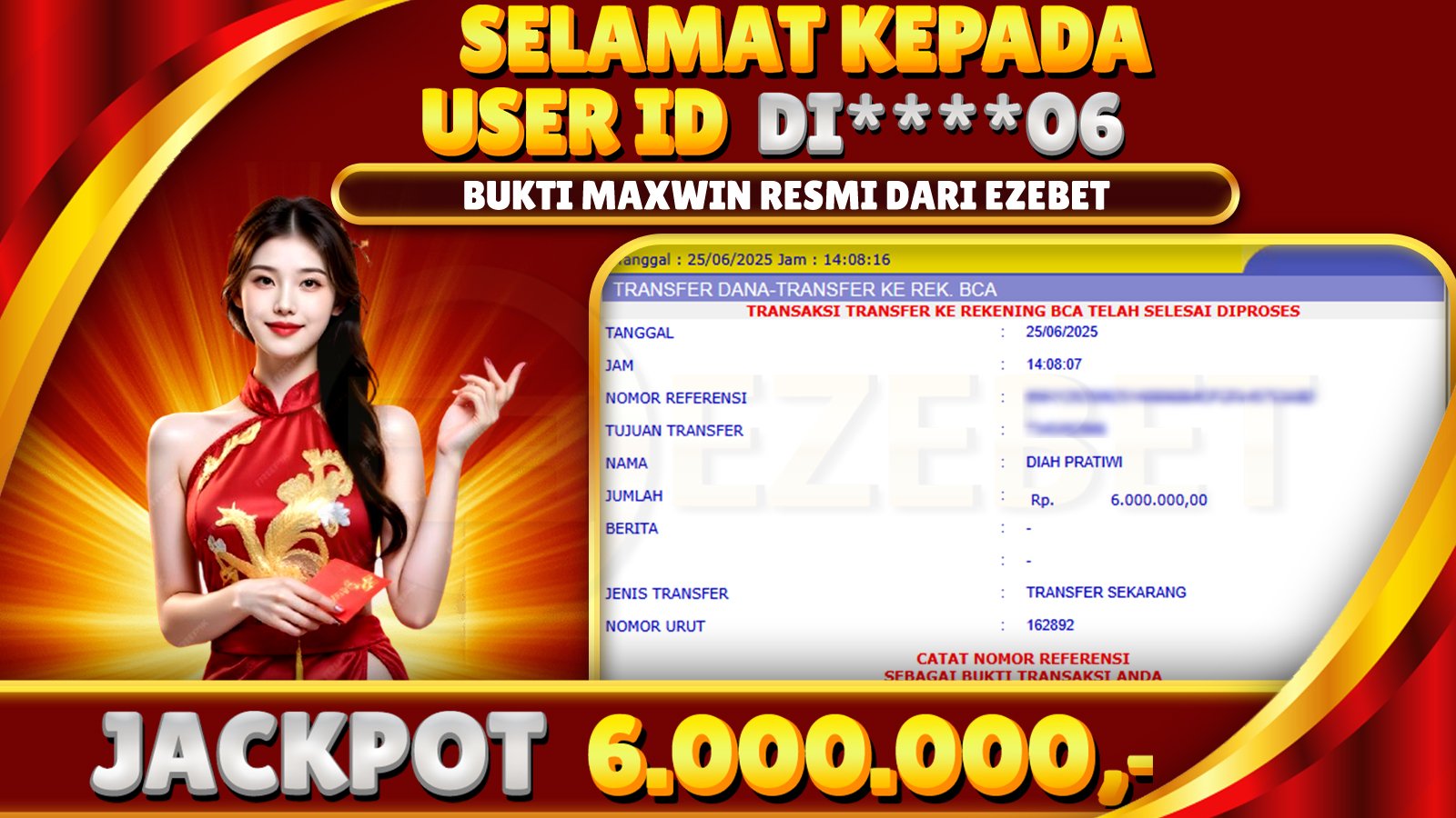 EZEBET KEMENANGAN MEMBER SLOT GAMES GEMSTONES GOLD Rp. 6.000.000,- LUNAS