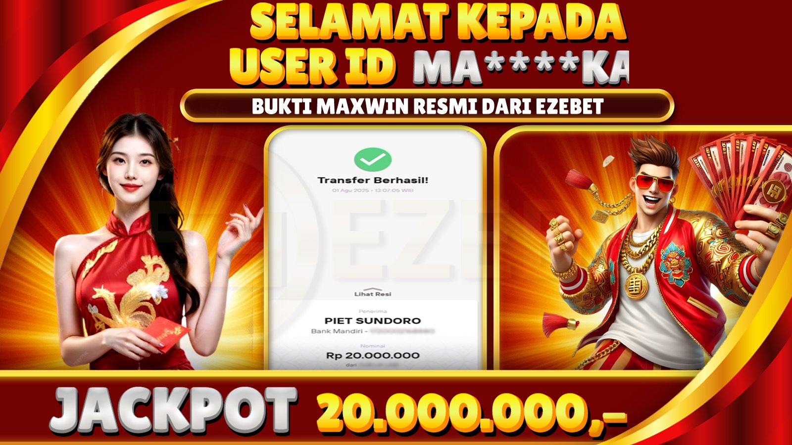 EZEBET KEMENANGAN MEMBER SLOT GAMES LUCKY TWINS POWER CLUSTERS Rp. 20.000.000,- LUNAS